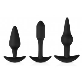 EasyToys Anal Collection Kit de 3 plugs Pleasure Noirs