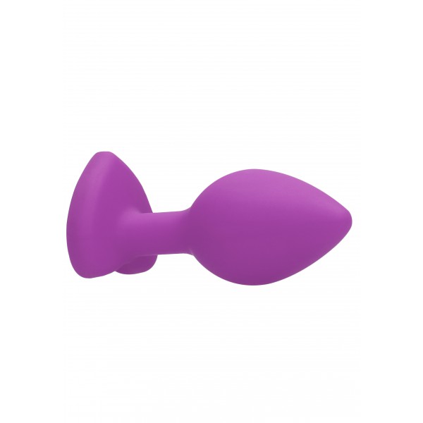 Plug Bijou Anal silicone Heart Violet 6 x 2.8 cm