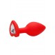 Plug Bijou Anal Silicone Heart Red 6 x 2.8 cm