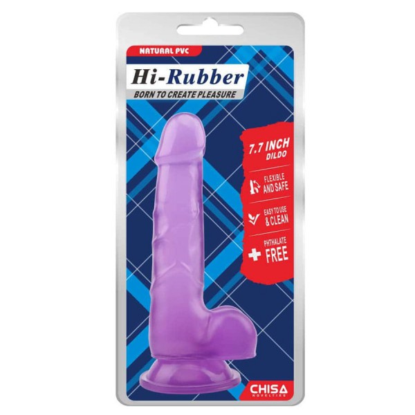 Dildo Hi-Rubber viola 14 x 3,6 cm