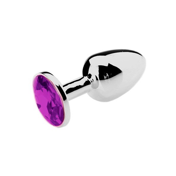 Paarse Strass Juweel Plug - SMALL 6.5 x 2.7cm