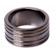 Cockring RIBBED Zwart 25mm