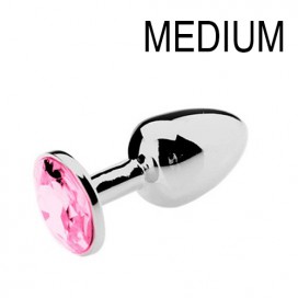 Pink Strass Jewel Plug - MEDIUM 7 x 3,4cm