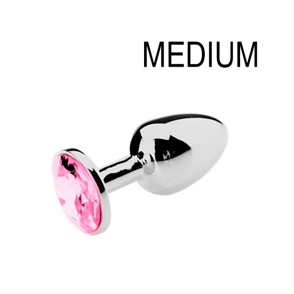 Pink Strass Jewel Plug - MEDIUM 7 x 3,4cm