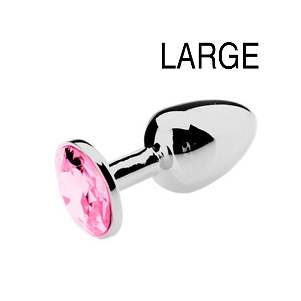 Spina per gioielli in strass rosa - GRANDE 8 x 4 cm