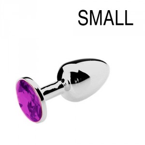 Plug gioiello in strass viola - SMALL 6,5 x 2,7 cm