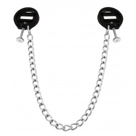 Kiotos Nipple clamps with chain ROUND 4cm