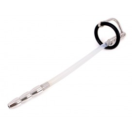 Kiotos Tige d'urètre percée Catheter Ribbed 21cm - Diamètre 9mm