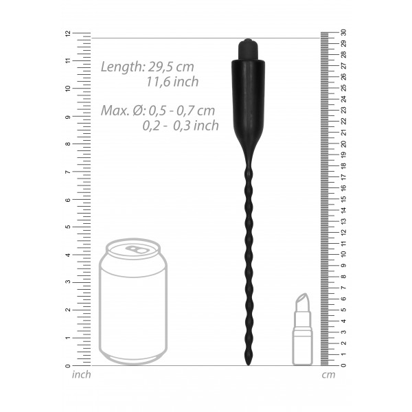 Elektro-Silikon-Urethra-Stange 18cm - Durchmesser 8mm