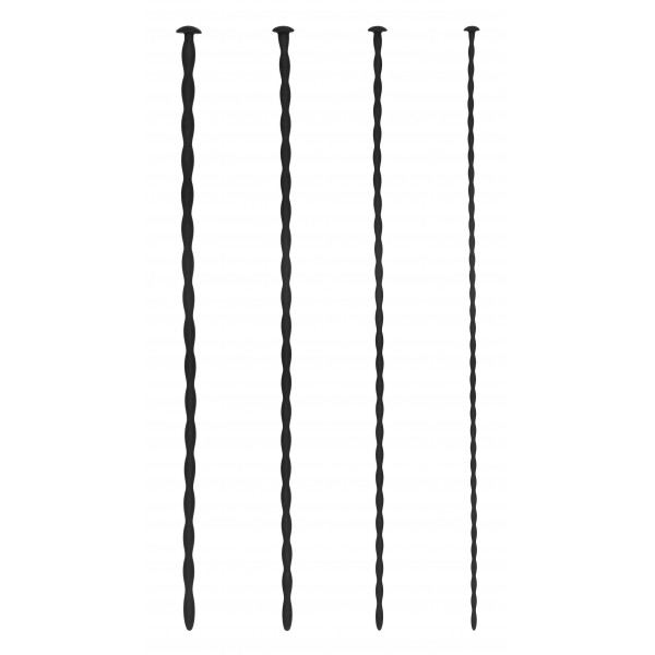 Pack of 4 Spiral Screw urethra rods 30 cm - Diameters from 3 to 6mm