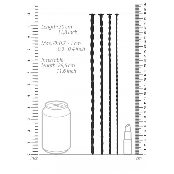 Satz von 4 Stäben für Sporal Screw 30cm - Durchmesser von 7 bis 10mm