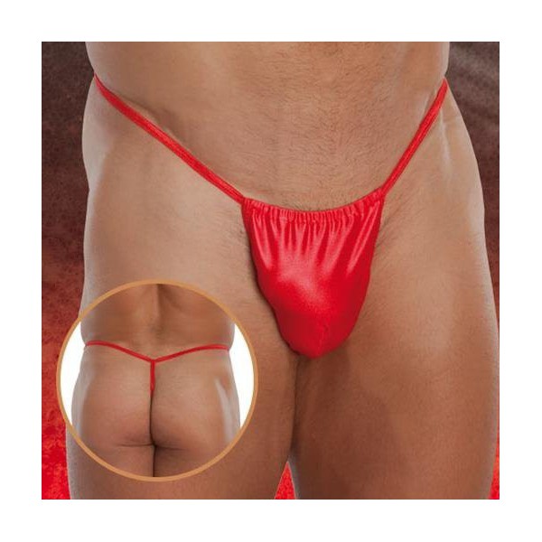 String Homme VINYLE Rouge