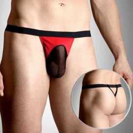 Tangas de malla para hombre en color rojo