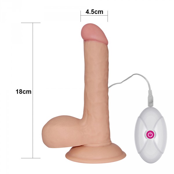 Ultra Soft Vibrierender Dildo 14 x 4 cm