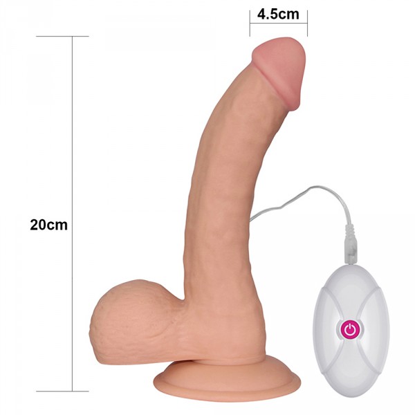 Dildo vibratório ultra macio 17 x 4,5 cm