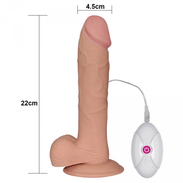 Ultra Soft Vibrierender Dildo 18 x 4,2 cm