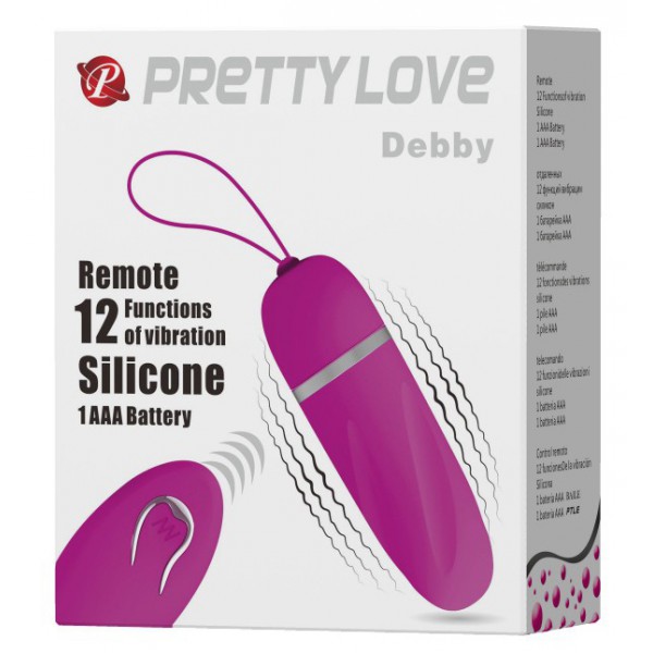 Uovo vibrante senza fili Debby Purple - 8,5 x 2,8 cm