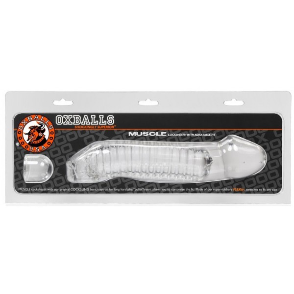 Penismanschette Muscle Oxballs 24 x 5 cm transparent