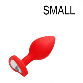 Ouch! Plug Bijou Anal Silicone HEART 6 x 2.8 cm Rouge