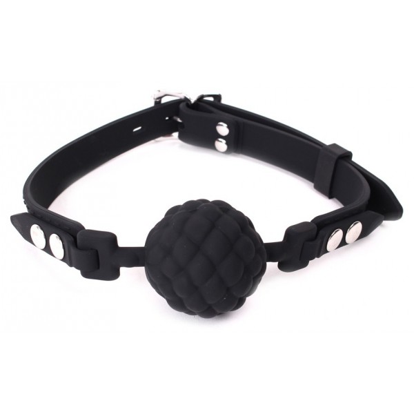 Ballknebel PineCone Silicone Schwarz