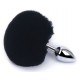 Bunny Tail Plug 6 x 2.7 cm Black