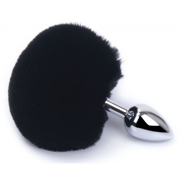 Plug Kaninchenschwanz Bunny Tail 6 x 2.7 cm Schwarz