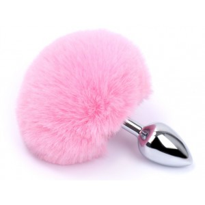 Kiotos Bunny Tail Plug 6 x 2.7 cm Pink