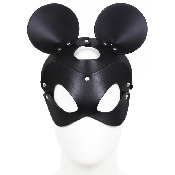 Máscara com rosto de rato preto