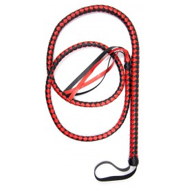 Lange Peitsche Whip Duo 190cm Schwarz und Rot