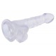 Dildo trasparente in gomma Hi-Rubber 14 x 3,6 cm