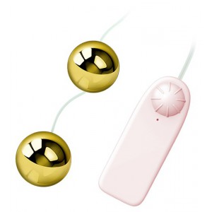 Baile Gold Vibrating Anal Balls 3.5 cm