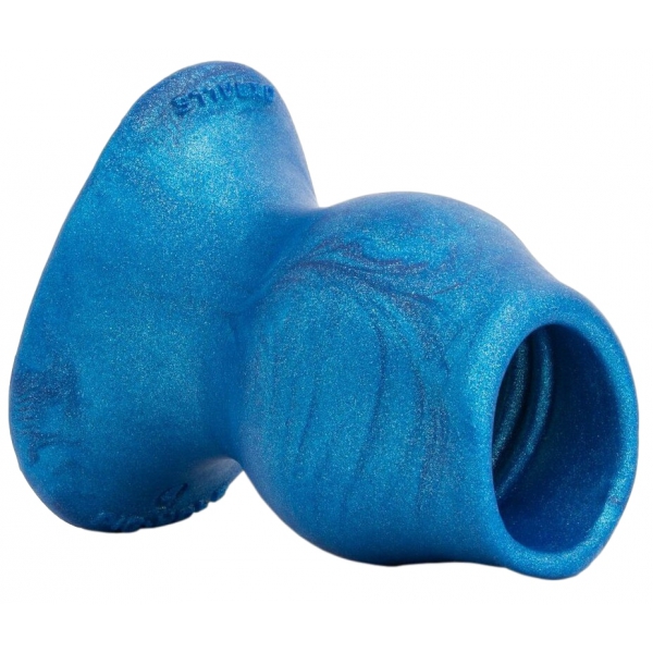 Stopftunnel Schweineloch Platin Blau 12 x 8,5 cm