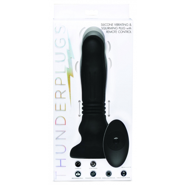 Inflatable and vibrating plug Thunderplugs 17 x 4.5 cm