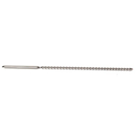 Metal Ribbed Urethra Rod 17cm - 8mm