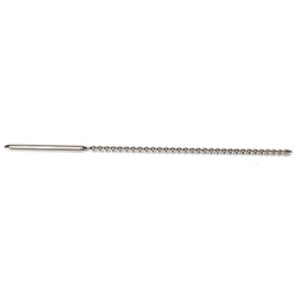 Urethra-Stange Metall Ribbed 17cm - 8mm