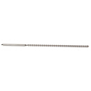 Metal Ribbed Urethra Rod 17cm - 8mm