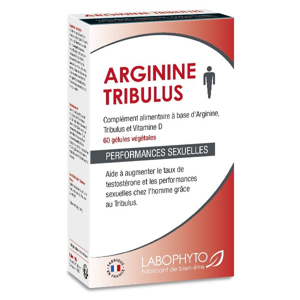 Sexuelles Stimulans Arginin Tribulus- Dose mit 60 Kapseln