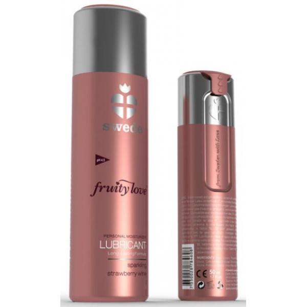 FRUITY LOVE Lubrificante aromatizzato vino frizzante alla fragola 50 ml