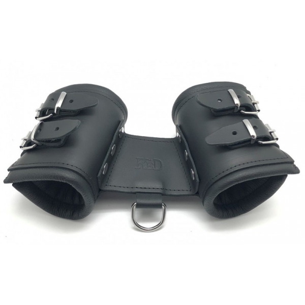 Double leather handcuff