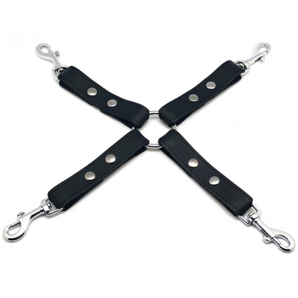 Leather BDSM knot with hooks