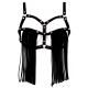LEATHER BRA WITH FRINGES