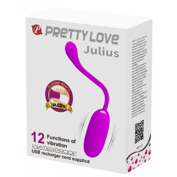 Julius Pretty Love Vibrerend Ei 7.8 x 3.3 cm Paars