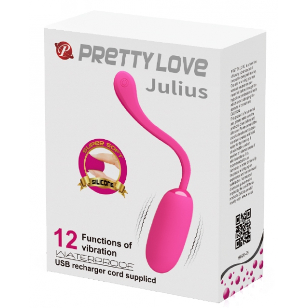 Ovo vibratório JULIUS Pretty Love 7,8 x 33 cm Rosa