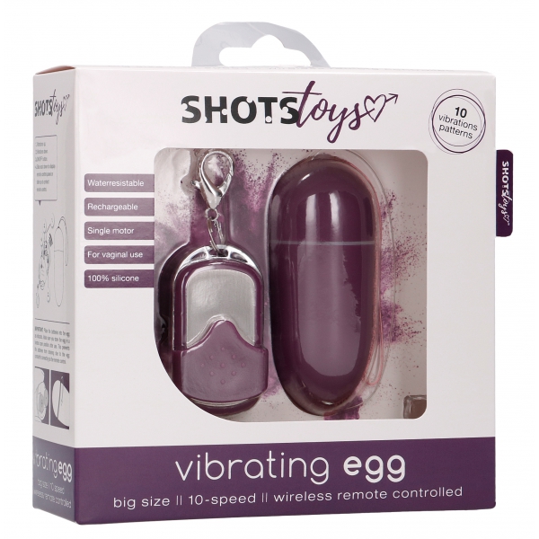 Wireless vibrating egg Splash 8 x 3.4 cm Purple