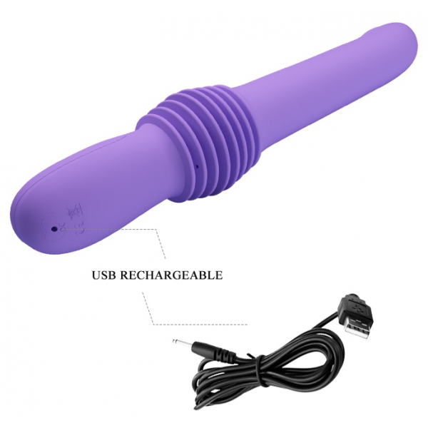 Dildo with push-up Pazuzu 15 x 3.5 cm Purple