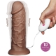 10.5'' Realistic Chubby Vibrating Dildo Brown