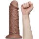 10.5'' Realistic Chubby Vibrating Dildo Brown