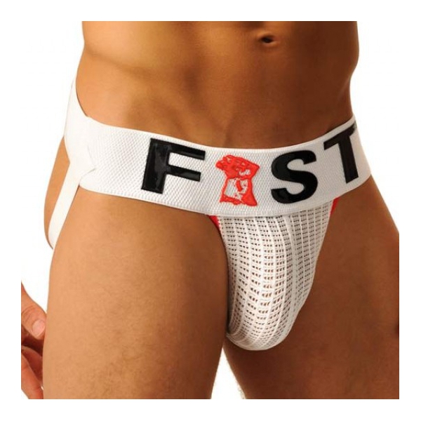 Jockstrap Fist logo White