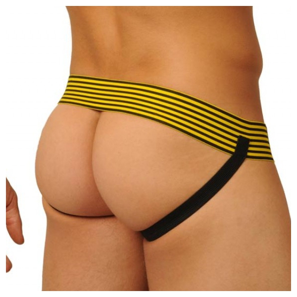 Jockstrap Vuist Leder Geel