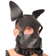 PUPPY MASKER IN ZWART LEDER + SET TONG EN OREN ZWART